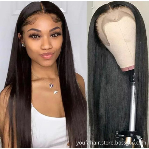 Wholesale Price Virgin Cuticle Aligned Hair Pre Plucked Human Hair HD Lace Wig with Black Women Brazilian Hair Lace Closure Wig